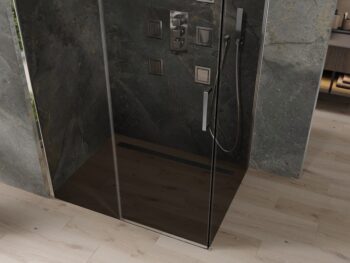 MEXEN/S - OMEGA sprchovací kút 110x70, grafit, chróm 825-110-070-01-40
