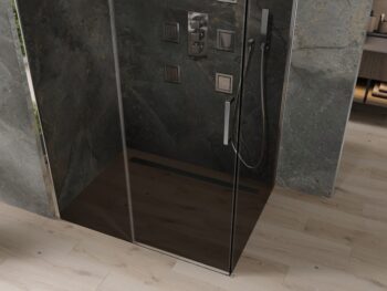 MEXEN/S - OMEGA sprchovací kút 120x70, grafit, chróm 825-120-070-01-40