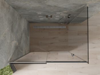 MEXEN/S - OMEGA sprchovací kút 120x70, grafit, chróm 825-120-070-01-40