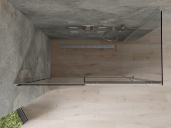 MEXEN/S - OMEGA sprchovací kút 130x70, grafit, chróm 825-130-070-01-40