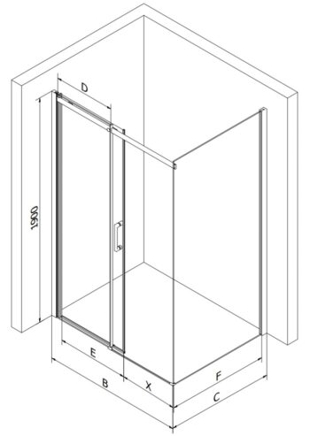 MEXEN/S - Omega sprchovací kút 100x100, číre sklo, posuv, chróm + vanička 825-100-100-01-00-4010