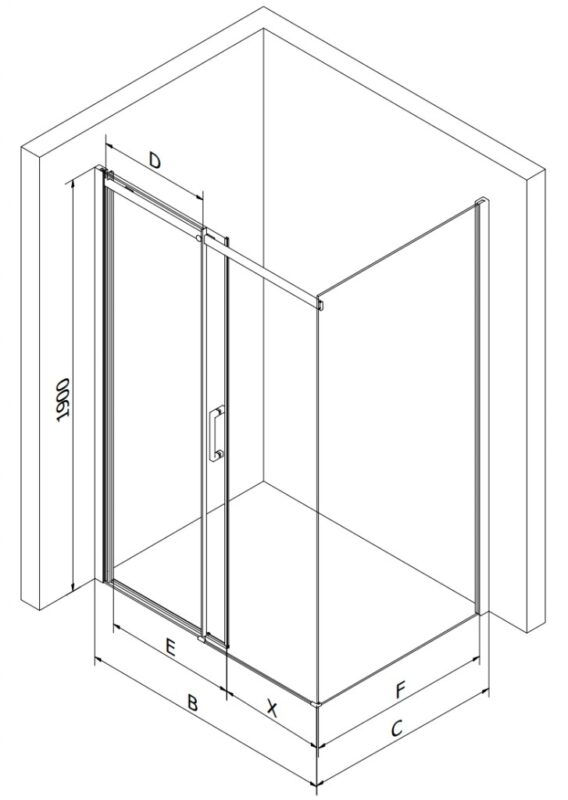 MEXEN/S - Omega sprchovací kút 130 x 100, grafit, chróm + vanička vrátane sifónu 825-130-100-01-40-4010 MEXEN/S - Omega sprchovací kút 130 x 100, grafit, chróm + vanička vrátane sifónu 825-130-100-01-40-4010