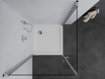 MEXEN/S - PRETORIA duo sprchovací kút 70 x 70, transparent, chróm + vanička vrátane sifónu 852-070-070-01-02-4010