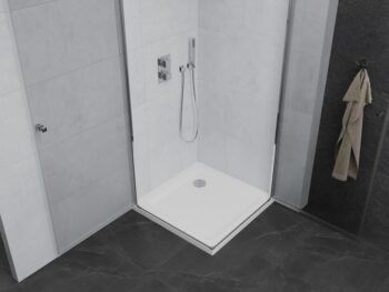 MEXEN/S - PRETORIA duo sprchovací kút 80 x 80, transparent, chróm + vanička vrátane sifónu 852-080-080-01-02-4010