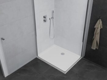 MEXEN/S - PRETORIA duo sprchovací kút 90 x 80, transparent, chróm + vanička vrátane sifónu 852-090-080-01-02-4010
