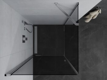 MEXEN/S - PRETORIA sprchovací kút 70x70, grafit, chróm 852-070-070-01-40