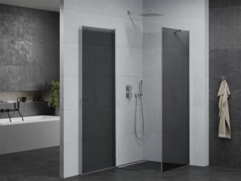 MEXEN/S - PRETORIA sprchovací kút 80x80, grafit, chróm 852-080-080-01-40
