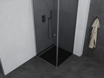 MEXEN/S - PRETORIA sprchovací kút 80x80, grafit, chróm 852-080-080-01-40