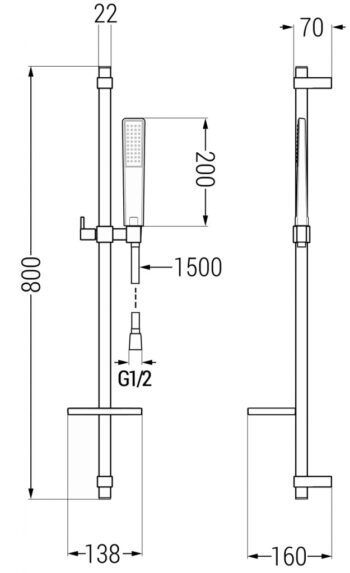 MEXEN/S - Pecos DQ72 Set umývadlové a vaňové batérie s príslušenstvom, chróm 72713DQ72-00