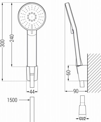 MEXEN/S - R40 Royo vaňová batéria so sprchou set, zlato 7223R40-50