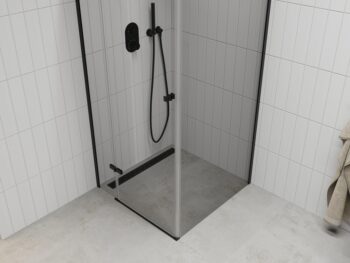 MEXEN/S - ROMA sprchovací kút 100x100, transparent, čierna 854-100-100-70-00