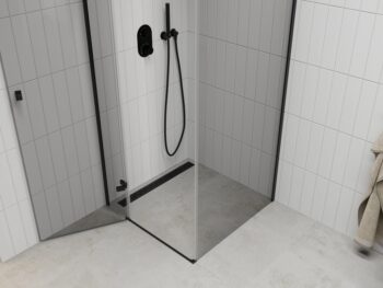 MEXEN/S - ROMA sprchovací kút 100x100, transparent, čierna 854-100-100-70-00