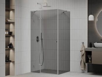 MEXEN/S - ROMA sprchovací kút 100x80, grafit, chróm 854-100-080-01-40