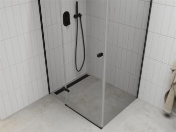 MEXEN/S - ROMA sprchovací kút 110x100, transparent, čierna 854-110-100-70-00