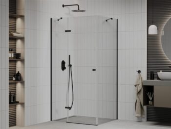 MEXEN/S - ROMA sprchovací kút 120x90, transparent, čierna 854-120-090-70-00
