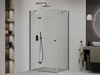MEXEN/S - ROMA sprchovací kút 70x100, transparent, čierna 854-070-100-70-00