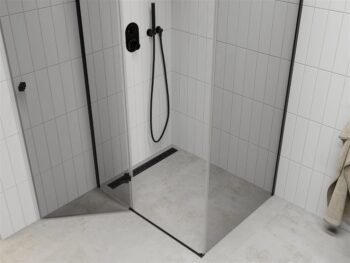 MEXEN/S - ROMA sprchovací kút 70x100, transparent, čierna 854-070-100-70-00
