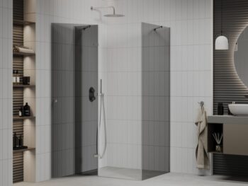 MEXEN/S - ROMA sprchovací kút 70x80, grafit, chróm 854-070-080-01-40