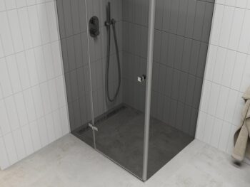 MEXEN/S - ROMA sprchovací kút 80x100, grafit, chróm 854-080-100-01-40