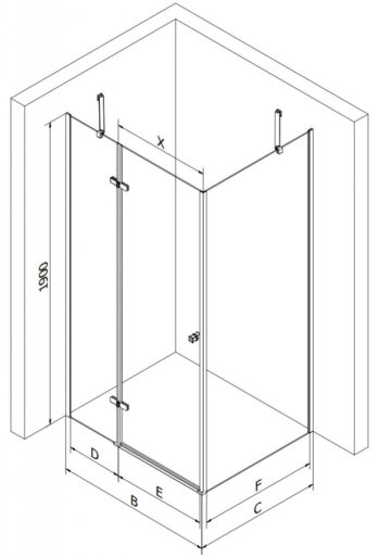 MEXEN/S - ROMA sprchovací kút 80x110, transparent, čierna 854-080-110-70-00
