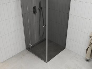 MEXEN/S - ROMA sprchovací kút 80x80, grafit, chróm 854-080-080-01-40
