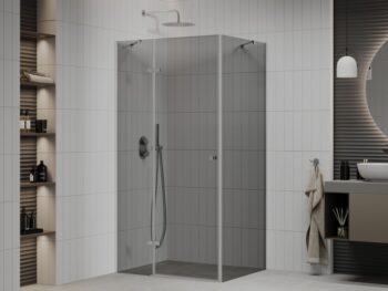 MEXEN/S - ROMA sprchovací kút 80x90, grafit, chróm 854-080-090-01-40