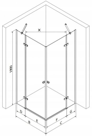 MEXEN/S - ROMA sprchovací kút 90x70, transparent, chróm 854-090-070-02-00