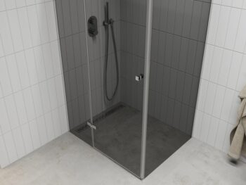 MEXEN/S - ROMA sprchovací kút 90x80, grafit, chróm 854-090-080-01-40