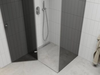 MEXEN/S - ROMA sprchovací kút 90x80, grafit, chróm 854-090-080-01-40