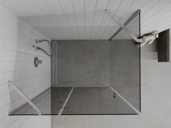 MEXEN/S - ROMA sprchovací kút 90x80, grafit, chróm 854-090-080-01-40