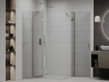 MEXEN/S - ROMA sprchovací kút 90x80, transparent, chróm 854-090-080-02-00