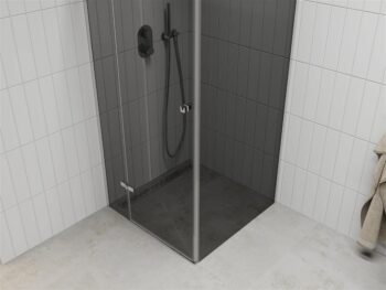 MEXEN/S - ROMA sprchovací kút 90x90, grafit, chróm 854-090-090-01-40