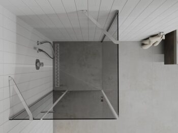 MEXEN/S - ROMA sprchovací kút 90x90, grafit, chróm 854-090-090-01-40