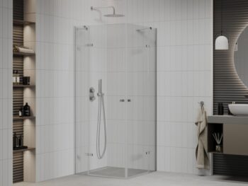 MEXEN/S - ROMA sprchovací kút 90x90, transparent, chróm 854-090-090-02-00