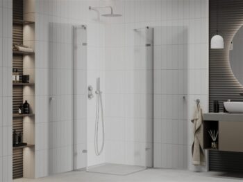 MEXEN/S - ROMA sprchovací kút 90x90, transparent, chróm 854-090-090-02-00