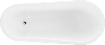 MEXEN/S - Retro voľne stojaca vaňa 170x75 cm biela chróm nohy , sifón chrom 53251707500-00