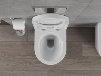 MEXEN/S - Rico Závesná WC misa Rimless vrátane sedátka s slow, Duroplast, biela 30720200