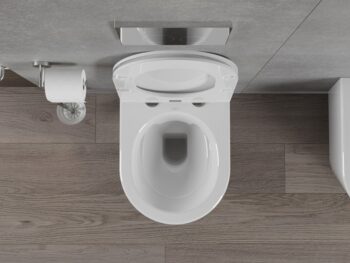 MEXEN/S - Rico Závesná WC misa Rimless vrátane sedátka s slow-slim, Duroplast, biela 30720300