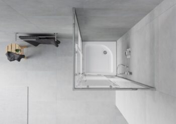 MEXEN/S - Rio štvorcový sprchovací kút 70 x 70, dekor, chróm + vanička Rio 860-070-070-01-20-4510