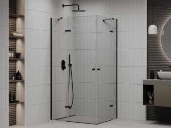 MEXEN/S - Roma Duo sprchovací kút 100 x 90, transparent, čierna 854-100-090-70-00-02