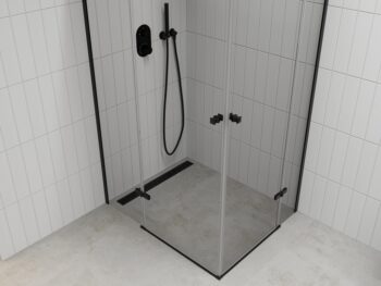 MEXEN/S - Roma Duo sprchovací kút 100 x 90, transparent, čierna 854-100-090-70-00-02