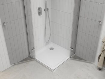 MEXEN/S - Roma Duo sprchovací kút 70x70, transparent, chróm + vanička so sifónom 854-070-070-01-02-4010