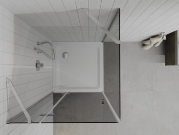 MEXEN/S - Roma sprchovací kút 100x100, grafit, chróm + biela vanička so sifónom 854-100-100-01-40-4010
