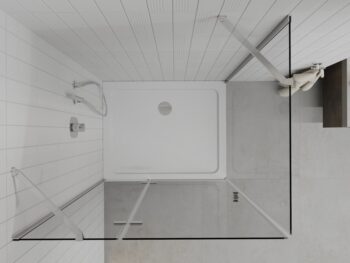 MEXEN/S - Roma sprchovací kút 100x70, kyvné, číre sklo, chróm + vanička 854-100-070-01-00-4010