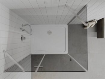 MEXEN/S - Roma sprchovací kút 110x70, grafit, chróm + biela vanička so sifónom 854-110-070-01-40-4010