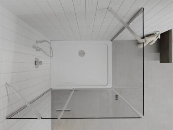 MEXEN/S - Roma sprchovací kút 120x70, kyvné, číre sklo, chróm + vanička 854-120-070-01-00-4010