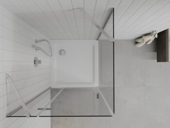 MEXEN/S - Roma sprchovací kút 70x70, kyvný, číre sklo, chróm + vanička 854-070-070-01-00-4010