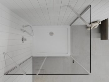 MEXEN/S - Roma sprchovací kút 70x90, kyvný, číre sklo, chróm + vanička 854-070-090-01-00-4010