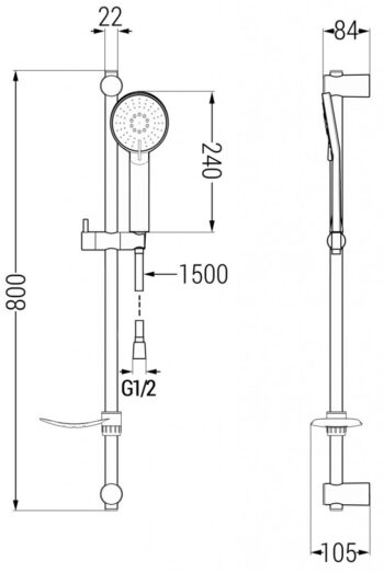 MEXEN/S - Royo DF40 Set umývadlové a vaňové batérie s príslušenstvom, chróm 72203DF40-00