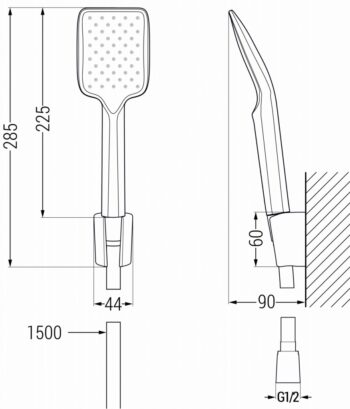 MEXEN/S - Royo R62 Set umývadlové a vaňové batérie s príslušenstvom, biela 72203R62-20